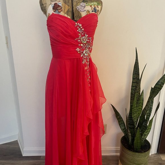 BLUSH by Alexia Designs Pink Prom Dress Size 12 Evening Dress Short/Long Gown - Picture 9 of 15